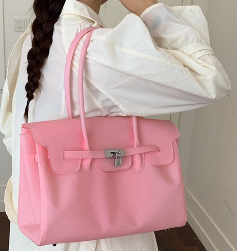 画像13: PVC Jerry Kelly Large Capacity Tote Shoulder Bag ジェリーケリートートショルダー フレンチバッグ  (13)