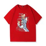 画像8: Tom and Jerry, best friends print T-Shirt  ユニセックス 男女兼用仲良しトムとジェリートム＆ジェリープリント半袖Tシャツ (8)