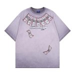 画像3: LETSROCK Vintage US dollar bill Money pattern print Tshirts ユニセックス 男女兼用 ヴィンテージ風 古着風 USドル 紙幣 プリント 半袖Tシャツ (3)