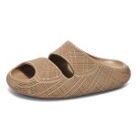 画像1:  Unisex 3D checkered platform sandal slippers  男女兼用3Dチェック柄プラットフォーム  厚底サンダルシャワー ビーチサンダル シューズ (1)