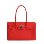 画像3: PVC Jerry Kelly Large Capacity Tote Shoulder Bag ジェリーケリートートショルダー フレンチバッグ  (3)