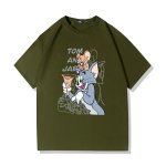 画像5: Tom and Jerry, best friends print T-Shirt  ユニセックス 男女兼用仲良しトムとジェリートム＆ジェリープリント半袖Tシャツ (5)