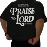 画像2: Graphic letter print T-Shirt  ユニセックス 男女兼用グラフィックレターロゴプリント半袖Tシャツ (2)