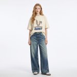 画像2: Bugs bunny print T-shirt ユニセックス 男女兼用 バックスバニー ロゴ プリント 半袖 Tシャツ (2)