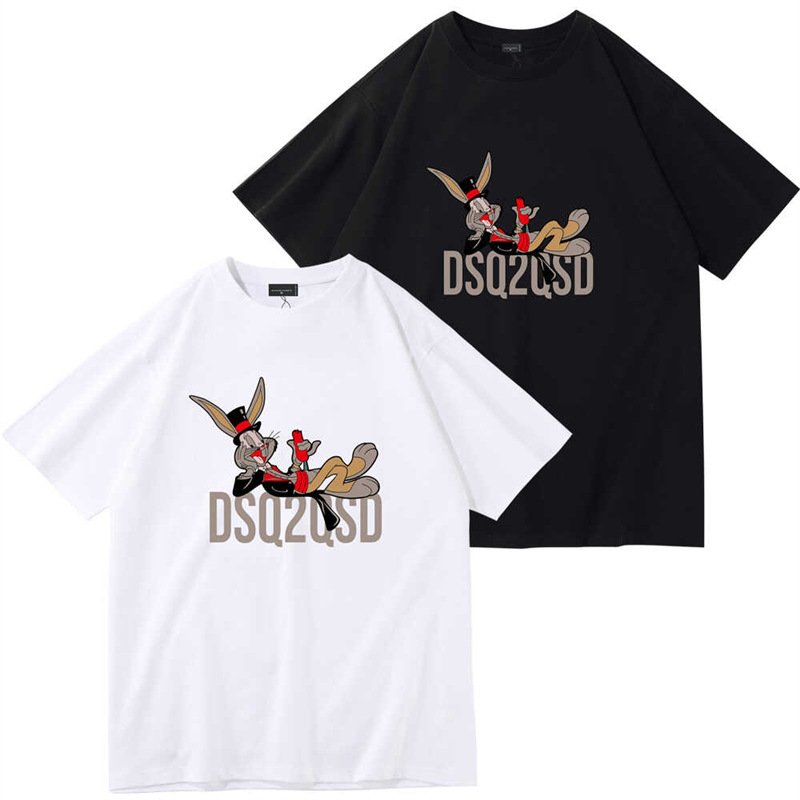 画像1: Bugs bunny Print T-shirt　男女兼用ユニセックスバックスバニープリント半袖Tシャツ  (1)