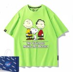 画像6: Snoopy&Charlie Brown& Linusprint Print T-Shirt  ユニセックス 男女兼用スヌーピー&チャーリーブラウン&ライナスプリント半袖Tシャツ (6)