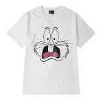 画像1: Bugs Bunny face round neck  t shirt men and women  バッグス・バニー バックスバニー半袖Tシャツ ユニセックス 男女兼用 ルーニー・テューンズ (1)