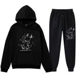 画像6: 26SS Graffiti Snoopy sweat hoodie pants setup ユニセックス 男女兼用 落書き風 スヌーピー スウェットパーカー トレーナー パンツ セットアップ  (6)