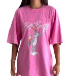 画像3: Women's Vintage LOONEYTUNES BUGS BUNNY short-sleeved T-shirt バッグス・バニー バッグスバニー ヴィンテージ加工 プリント半袖Tシャツ ルーニー・テューンズ (3)