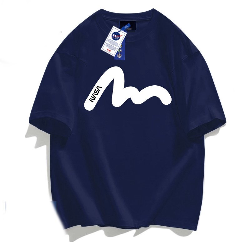 画像1: NASA x Big Wave Print T-Shirt  ユニセックス 男女兼用NASAナサ×ビッグウェーブプリント半袖Tシャツ (1)