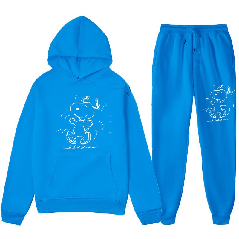 画像11: 26SS Graffiti Snoopy sweat hoodie pants setup ユニセックス 男女兼用 落書き風 スヌーピー スウェットパーカー トレーナー パンツ セットアップ  (11)