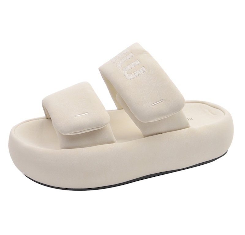 画像1: Platform Velcro Sandals Slippers 　プラットフォーム厚底ベルクロサンダルスリッパ (1)