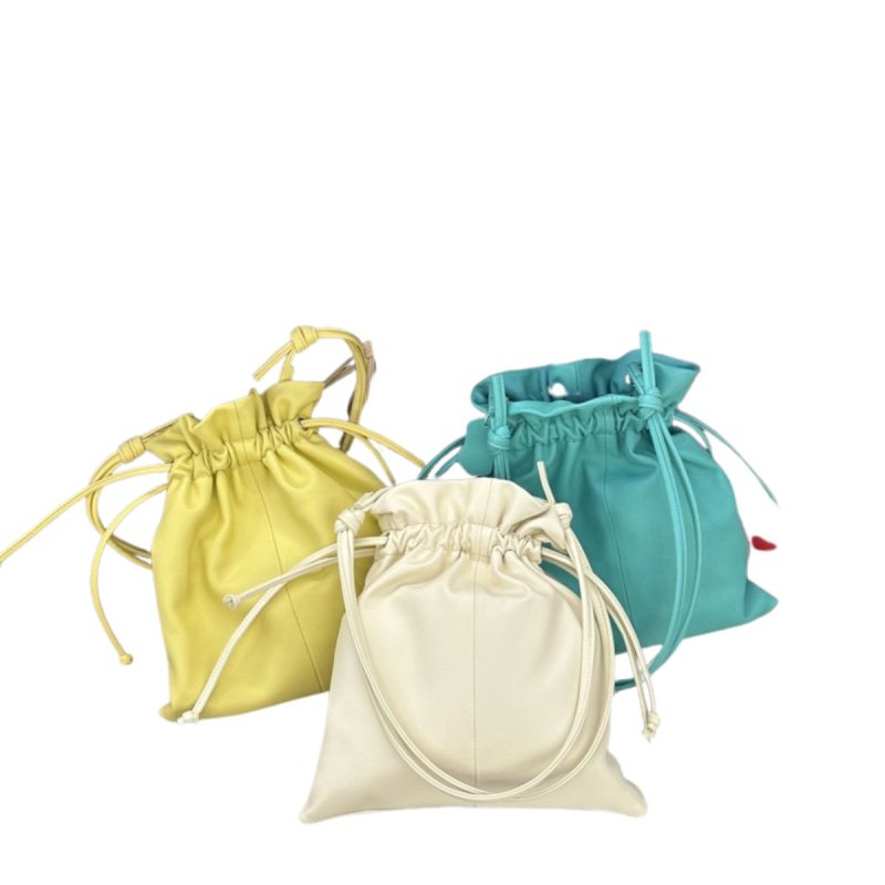 画像9: Leather drawstring tote shoulder bag  Bag　ユニセックス男女兼用本革レザー巾着型トートショルダーバッグ (9)