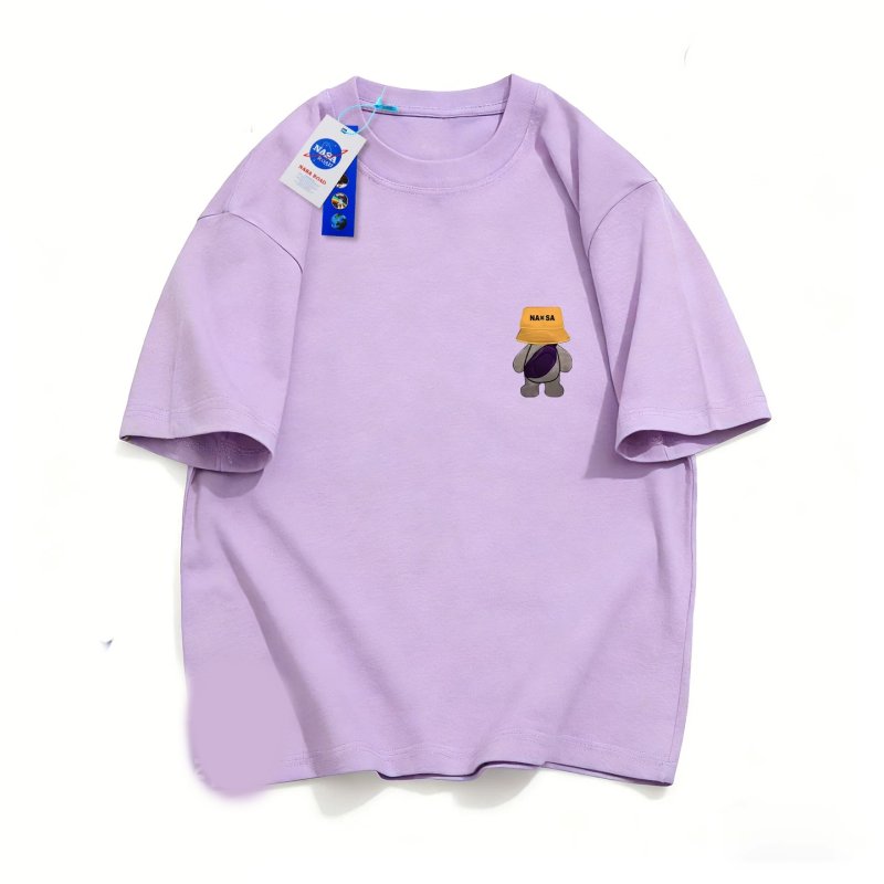 画像7: NASA x One-Point Walking Bag Bear Print T-Shirt  ユニセックス 男女兼用ワンポイントNASAナサ×ウオーキングベアプリント半袖Tシャツ (7)