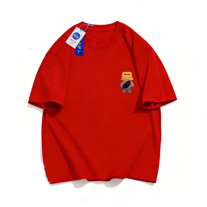 画像6: NASA x One-Point Walking Bag Bear Print T-Shirt  ユニセックス 男女兼用ワンポイントNASAナサ×ウオーキングベアプリント半袖Tシャツ (6)