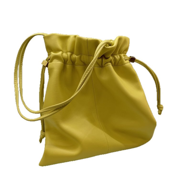 画像10: Leather drawstring tote shoulder bag  Bag　ユニセックス男女兼用本革レザー巾着型トートショルダーバッグ (10)