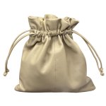 画像4: Leather drawstring tote shoulder bag  Bag　ユニセックス男女兼用本革レザー巾着型トートショルダーバッグ (4)
