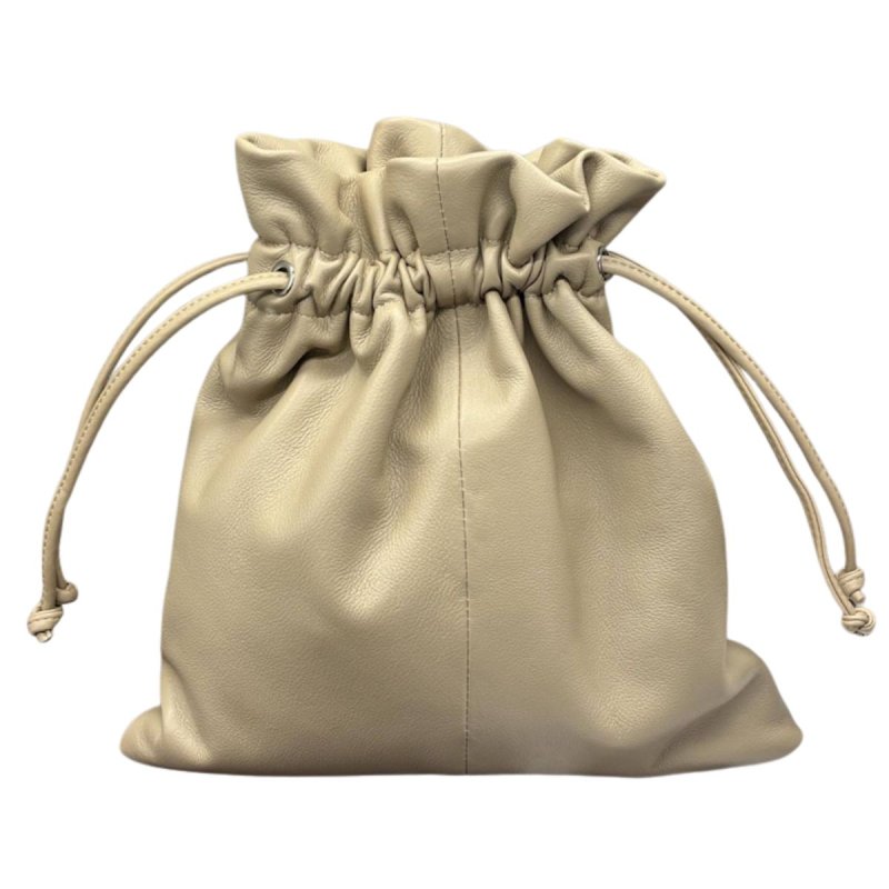 画像4: Leather drawstring tote shoulder bag  Bag　ユニセックス男女兼用本革レザー巾着型トートショルダーバッグ (4)