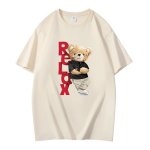 画像2: Relax Bear Print Print T-Shirt  ユニセックス 男女兼用リラックスベアプリント半袖Tシャツ (2)