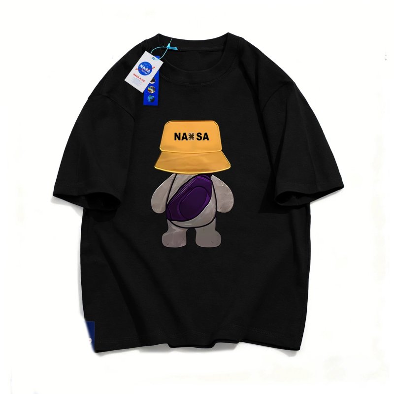 画像5: NASA x Walking Back Bear Print T-Shirt  ユニセックス 男女兼用NASAナサ×ウオーキングベアプリント半袖Tシャツ (5)
