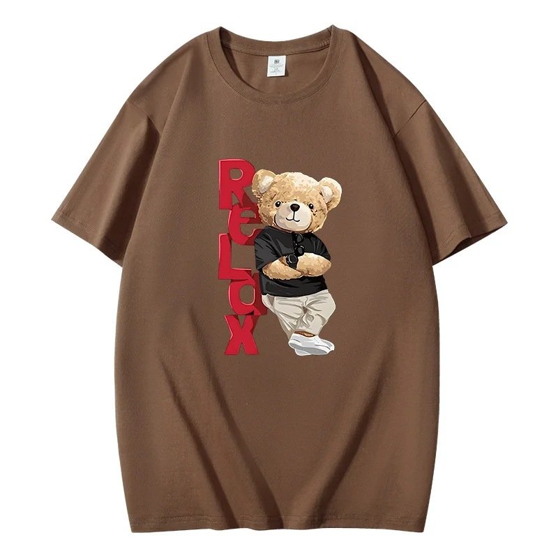画像4: Relax Bear Print Print T-Shirt  ユニセックス 男女兼用リラックスベアプリント半袖Tシャツ (4)