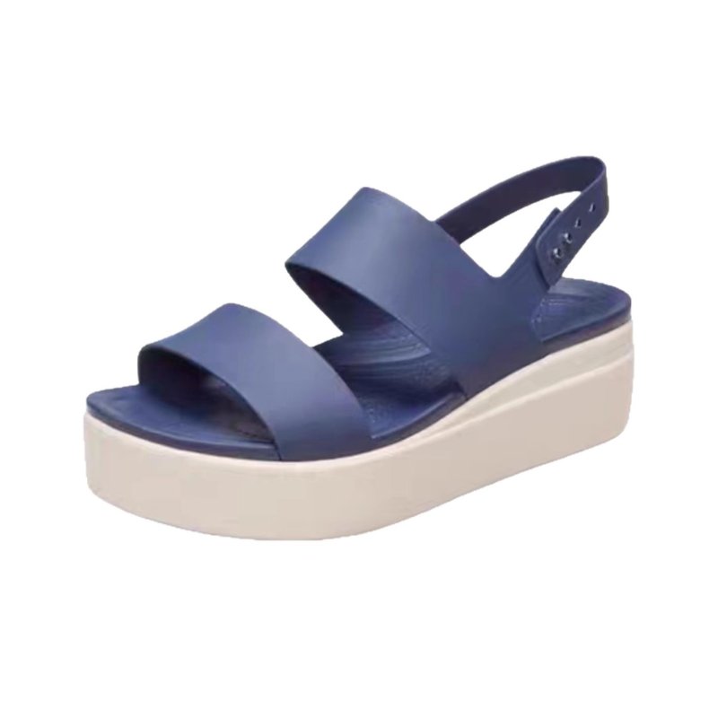 画像1: Brooklyn Platform Backstrap Sandals　ブルックリンプラットフォーム厚底バックストラップベルトサンダルスリッパ (1)