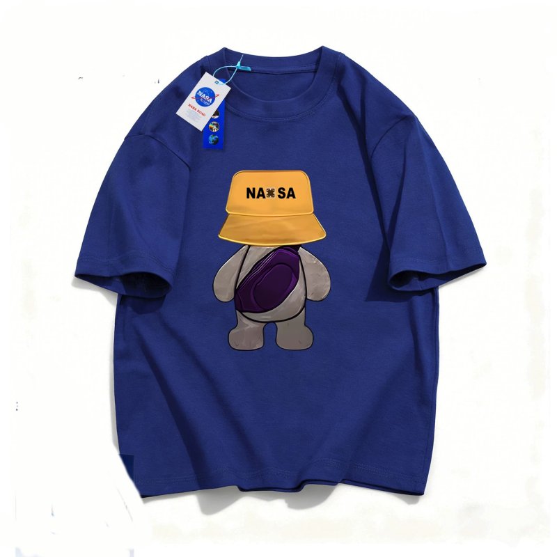 画像3: NASA x Walking Back Bear Print T-Shirt  ユニセックス 男女兼用NASAナサ×ウオーキングベアプリント半袖Tシャツ (3)
