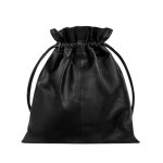 画像1: Leather drawstring tote shoulder bag  Bag　ユニセックス男女兼用本革レザー巾着型トートショルダーバッグ (1)