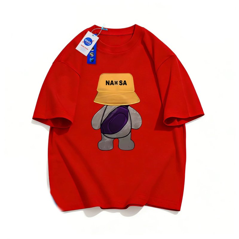 画像6: NASA x Walking Back Bear Print T-Shirt  ユニセックス 男女兼用NASAナサ×ウオーキングベアプリント半袖Tシャツ (6)