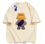 画像1: NASA x Walking Back Bear Print T-Shirt  ユニセックス 男女兼用NASAナサ×ウオーキングベアプリント半袖Tシャツ (1)