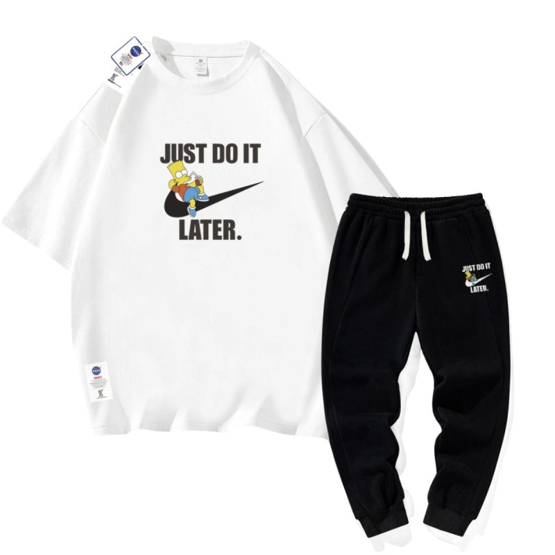 画像6: 26SS JUST DO IT LATER x The Simpsons Tshirts and Long sweat pants setup ユニセックス男女兼用 NASA×JUST DO IT LATER × ザ・シンプソンズ  Tシャツ スウェット パンツ セットアップ (6)