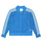 画像1: Unisex Openwork mesh 3-line jacket uniform　男女兼用ユニセックス メッシュジップアップ3ラインジャケットカーディガンユニホーム (1)