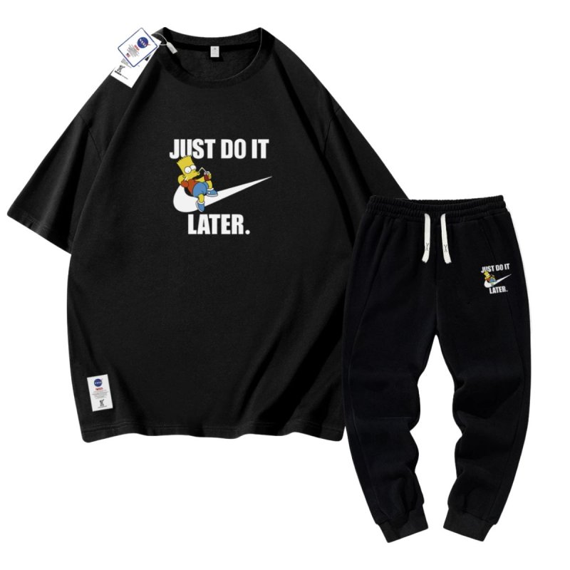 画像7: 26SS JUST DO IT LATER x The Simpsons Tshirts and Long sweat pants setup ユニセックス男女兼用 NASA×JUST DO IT LATER × ザ・シンプソンズ  Tシャツ スウェット パンツ セットアップ (7)