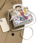 画像2: Bear Graphic Lady Tote Shoulder Bag ベア熊グラフィック トートショルダー２WAYバッグ (2)