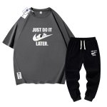 画像7: 26SS JUST DO IT LATER x Snoopy Tshirts and Long sweat pants setup ユニセックス男女兼用 NASA×JUST DO IT LATER × スヌーピー Tシャツ スウェット パンツ セットアップ (7)