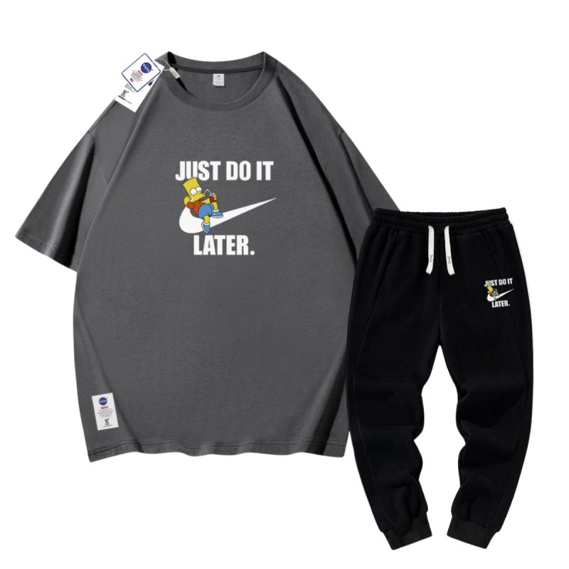 画像9: 26SS JUST DO IT LATER x The Simpsons Tshirts and Long sweat pants setup ユニセックス男女兼用 NASA×JUST DO IT LATER × ザ・シンプソンズ  Tシャツ スウェット パンツ セットアップ (9)