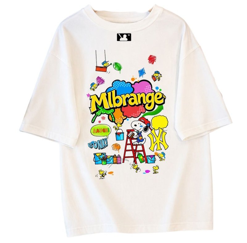 画像2: NY x Snoopy & Woodstock prints  T-Shirt  ユニセックス 男女兼用NY×スヌーピー＆ウッドストックプリント半袖Tシャツ (2)