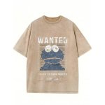 画像2: Sesame Street Cookie Monster Vintage Style T-Shirt　 ユニセックス 男女兼用セサミーストリートクッキーモンスター ヴィンテージスタイルプリント半袖Tシャツ (2)