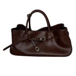 画像7: Belt buckle design rectangular leather tote shoulder bag　ユニセックス男女兼用ベルトバックルデザイン横長レザートートショルダーバッグ (7)