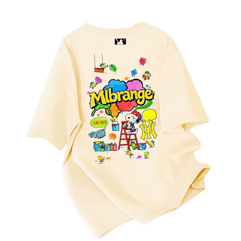 画像4: NY x Snoopy & Woodstock prints  T-Shirt  ユニセックス 男女兼用NY×スヌーピー＆ウッドストックプリント半袖Tシャツ (4)