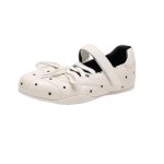 画像1: Polka dot low-cut lace-up ballerina leather shoes sneakers　水玉ドットローカットレースアップバレリーナレザーシューズスニーカー (1)