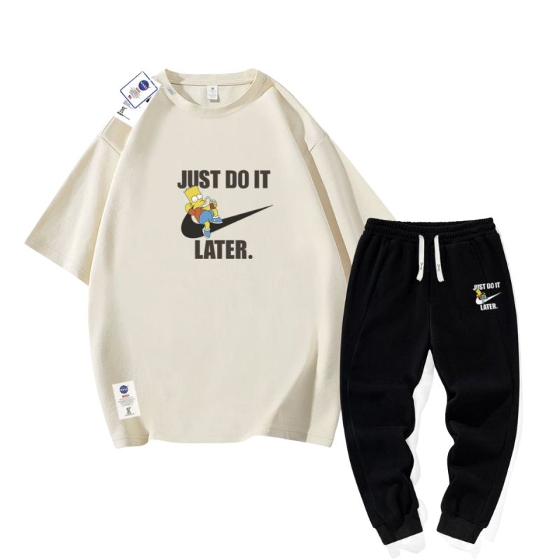 画像5: 26SS JUST DO IT LATER x The Simpsons Tshirts and Long sweat pants setup ユニセックス男女兼用 NASA×JUST DO IT LATER × ザ・シンプソンズ  Tシャツ スウェット パンツ セットアップ (5)