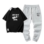 画像1: 26SS JUST DO IT LATER x Snoopy Tshirts and Long sweat pants setup ユニセックス男女兼用 NASA×JUST DO IT LATER × スヌーピー Tシャツ スウェット パンツ セットアップ (1)
