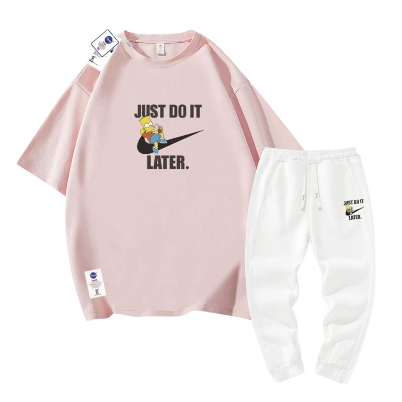 画像2: 26SS JUST DO IT LATER x The Simpsons Tshirts and Long sweat pants setup ユニセックス男女兼用 NASA×JUST DO IT LATER × ザ・シンプソンズ  Tシャツ スウェット パンツ セットアップ (2)