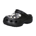 画像1:  Pearl＆ rhinestone＆ starfish platform Crocsandals slippers パール&ラインストーン＆ヒトデ厚底 クロックサンダル (1)