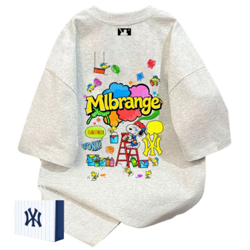 画像8: NY x Snoopy & Woodstock prints  T-Shirt  ユニセックス 男女兼用NY×スヌーピー＆ウッドストックプリント半袖Tシャツ (8)