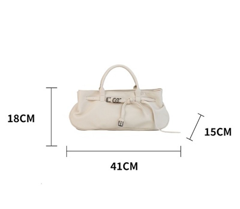 画像9: Belt buckle design rectangular leather tote shoulder bag　ユニセックス男女兼用ベルトバックルデザイン横長レザートートショルダーバッグ (9)