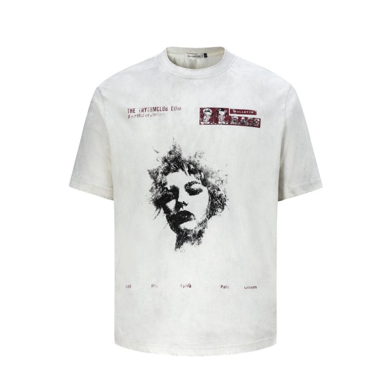 画像2: Vintage-style photo prints  T-Shirt  ユニセックス 男女兼用ヴィンテージスタイルフォトプリント半袖Tシャツ (2)