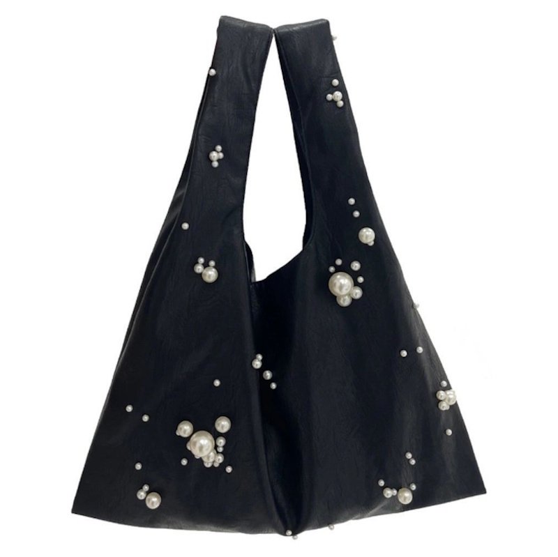 画像1: Pearl Leather Tote Handbag　パールレザートートハンドバッグ (1)