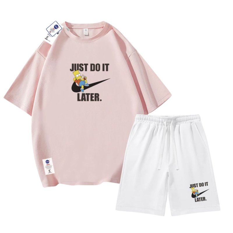 画像5: 26SS JUST DO IT LATER x The Simpsons Tshirts and Short pants setup ユニセックス男女兼用 NASA×JUST DO IT LATER × ザ・シンプソンズ Tシャツ ハーフ パンツ セットアップ ショートパンツ  (5)